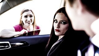 Couple Picks Up Hitchhiker and Has Threesome